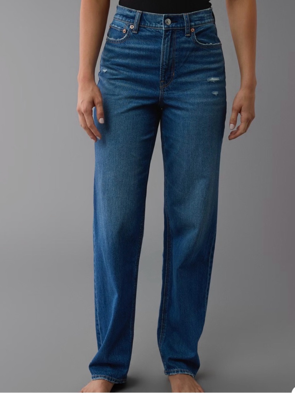 American Eagle AE Strigid Super High-Waisted Baggy Straight Jean